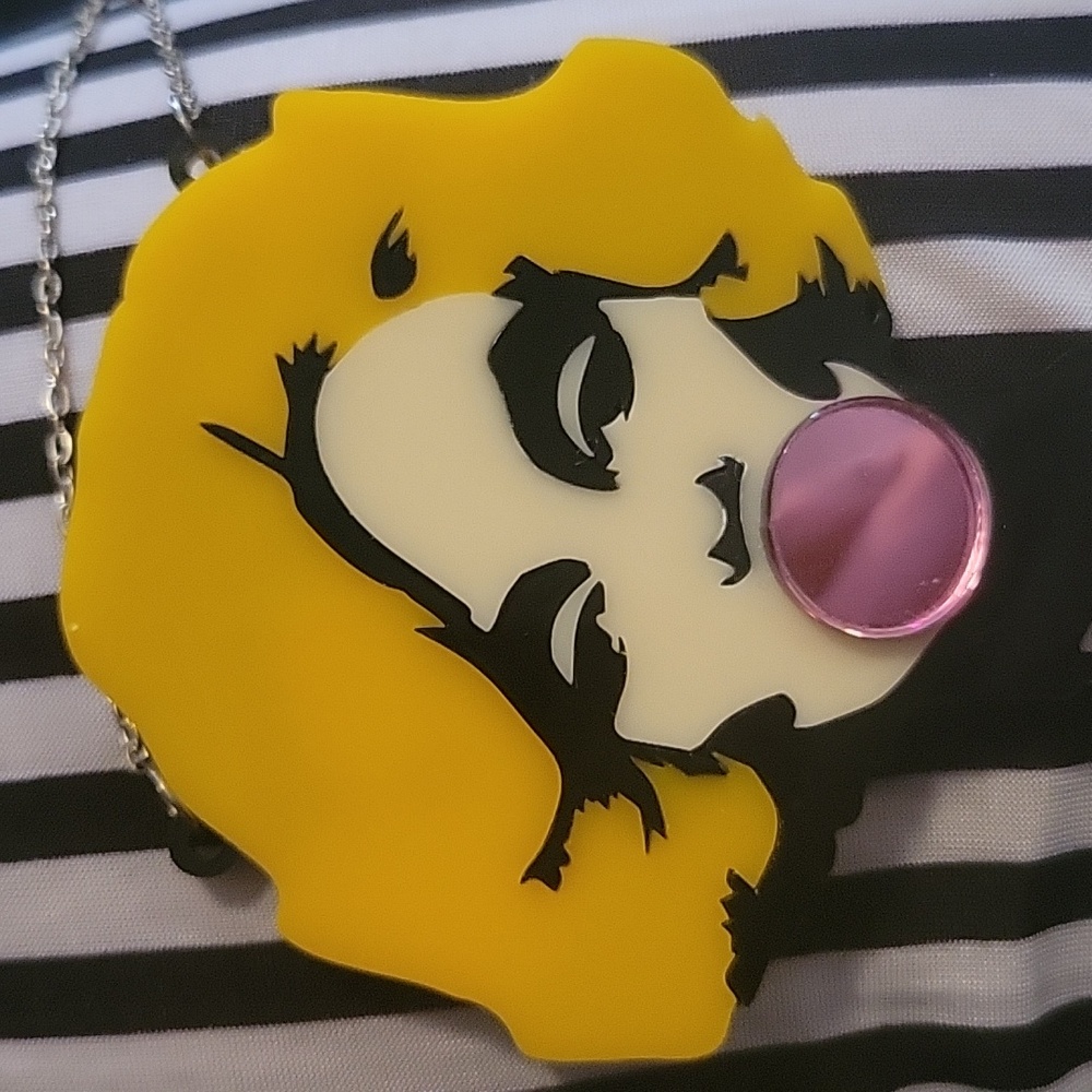 Marilyn Monroe Acrylic Necklace